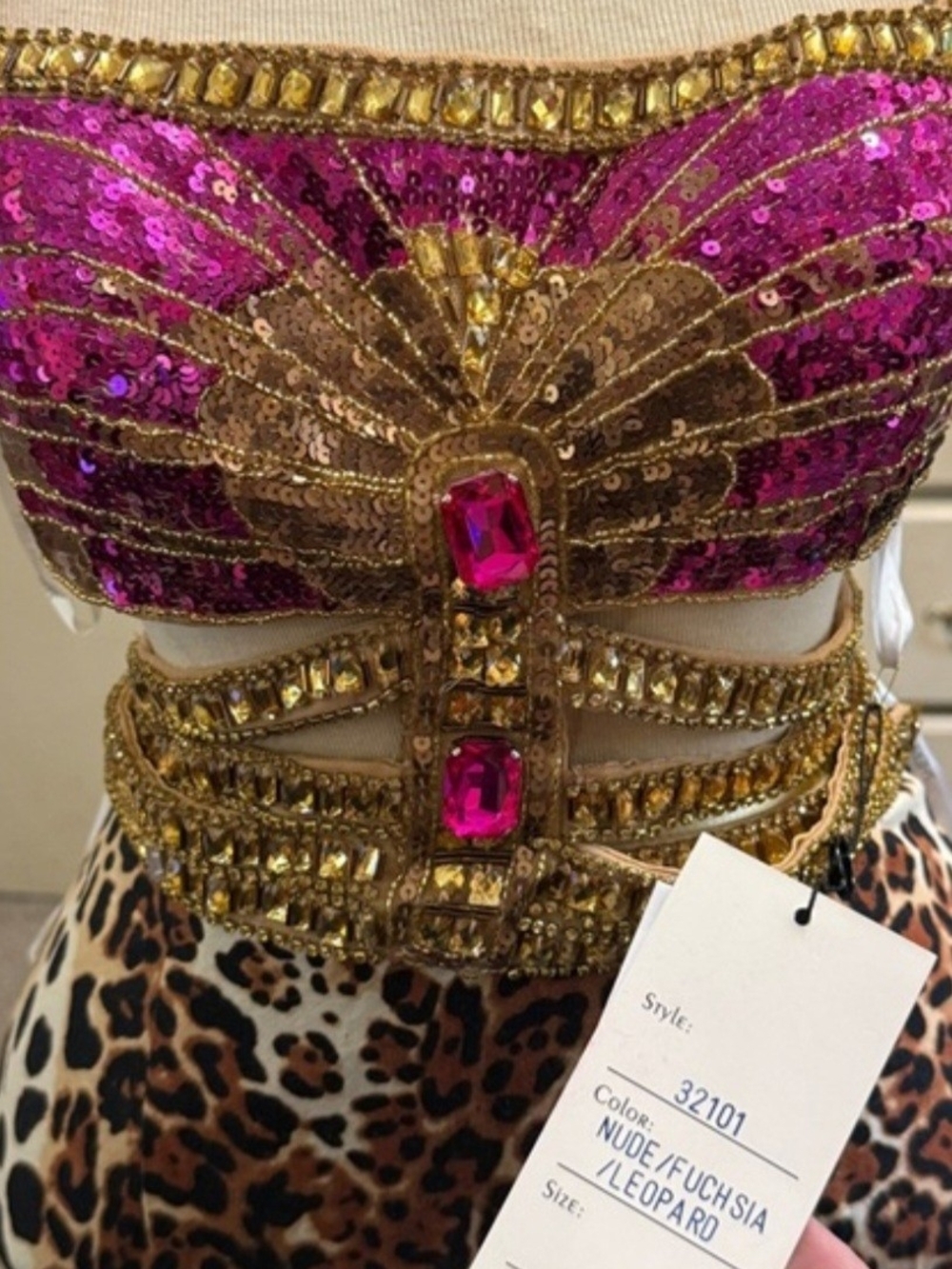 Sherri Hill 32101 Fuschia/Leopard